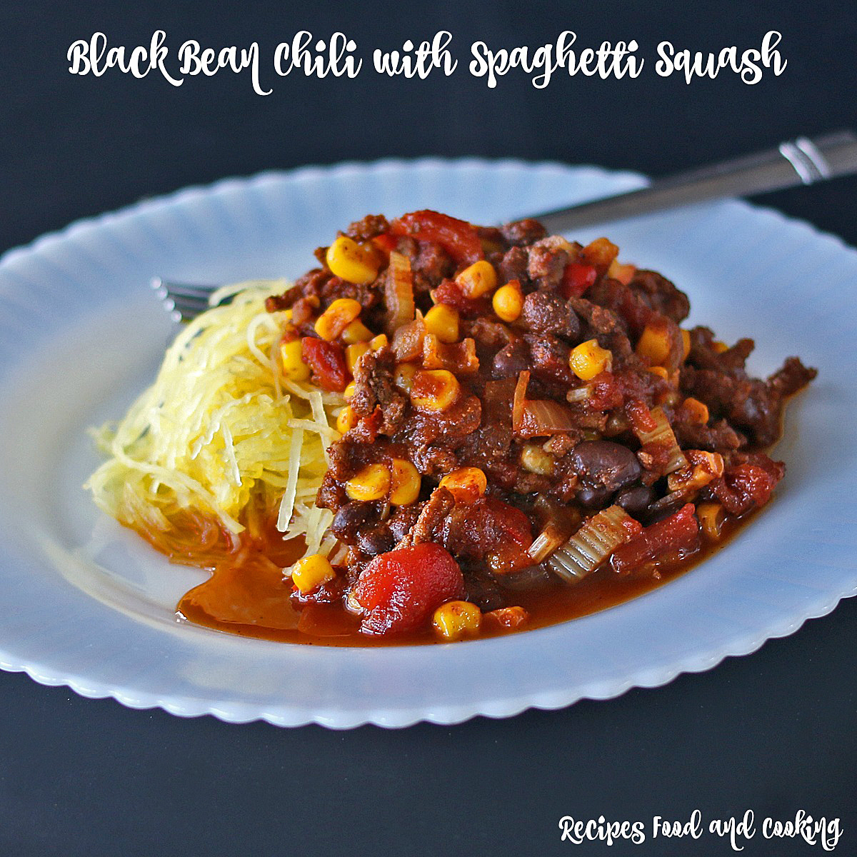 Black Bean Chili with Spaghetti Squash