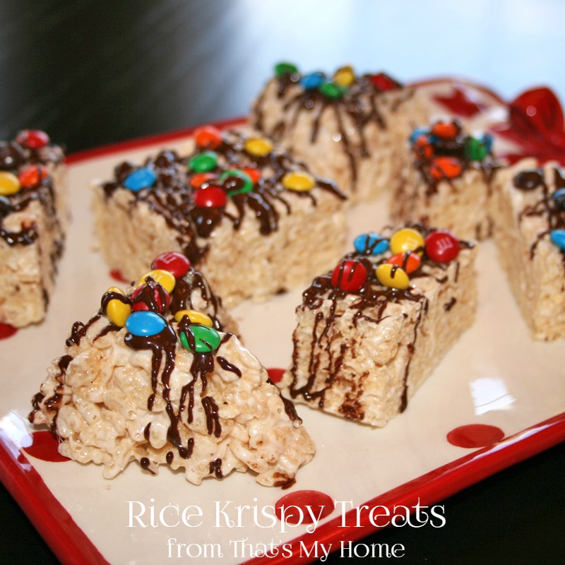 Rice Krispy Treats with M&M's