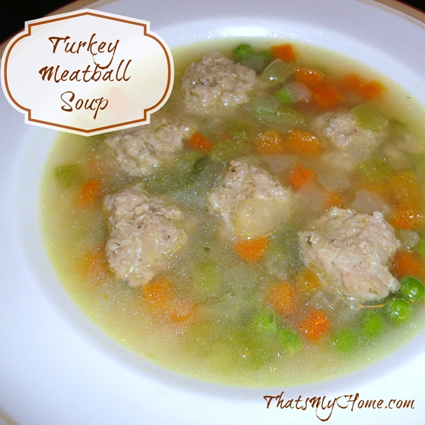 turkey meatball soup from recipesfoodandcooking.com