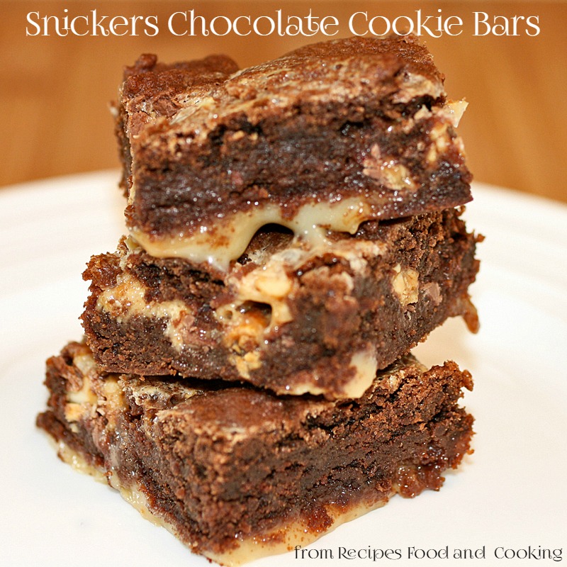 Snickers Chocolate Cookie Bars