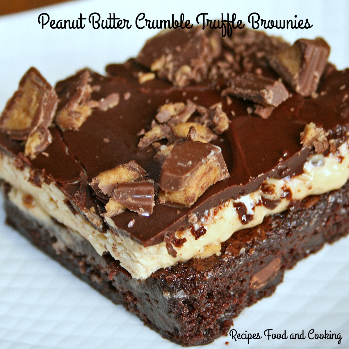 Peanut Butter Crumble Truffle Brownies