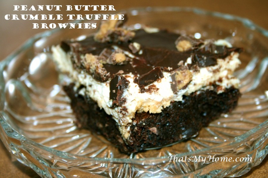 peanut butter crumble truffle brownies recipe