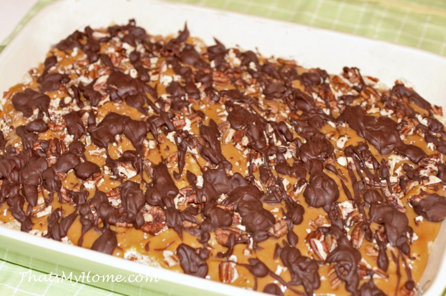 Turtle Rice Krispy Treats