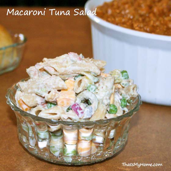 tuna macaroni salad with pickles