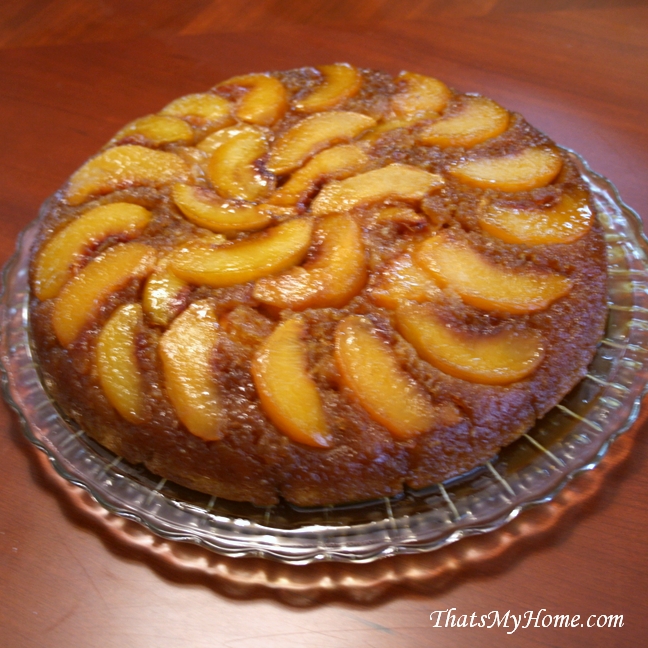 Makeover Peach Upside-Down Cake Recipe: How to Make It