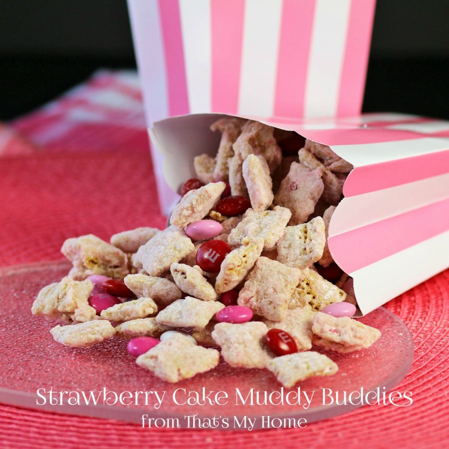 Strawberry Cake Muddy Buddies