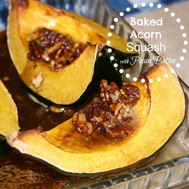 maple pecan roasted acorn squash