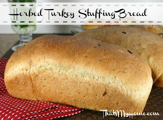 herbed turkey stuffing bread recipe from recipesfoodandcooking.com
