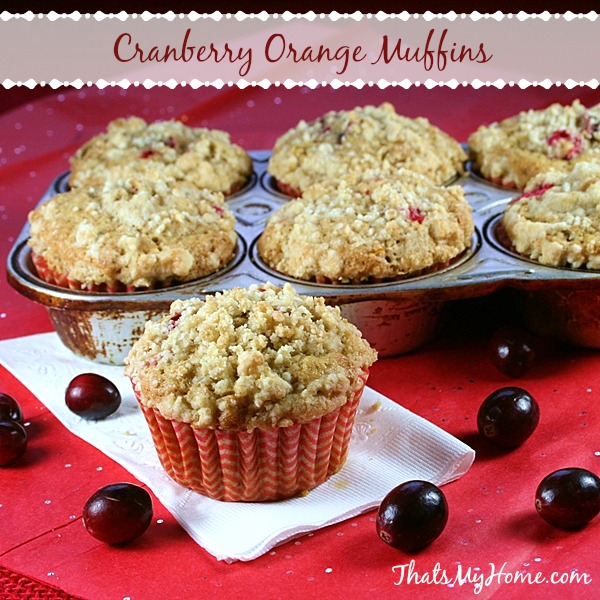 cranberry orange muffins from recipesfoodandcooking.com