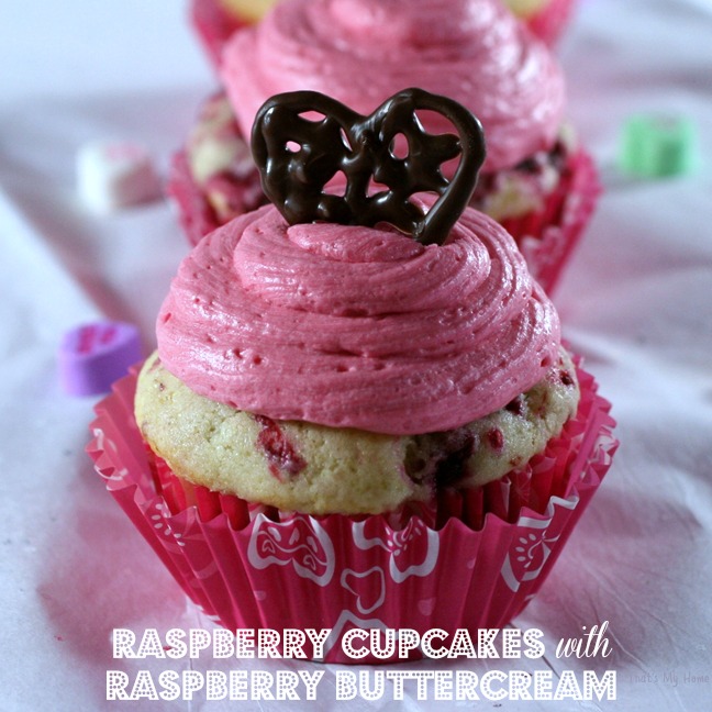 Raspberry Cupcakes with Raspberry Buttercream recipe from Recipes, Food and Cooking