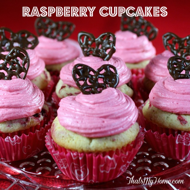 Raspberry Cupcakes with Raspberry Buttercream recipe from Recipes, Food and Cooking
