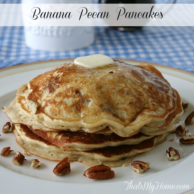 Banana Pecan Pancakes from Recipes, Food and Cooking