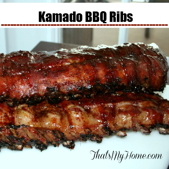 Kamado Grill Barbecue Ribs