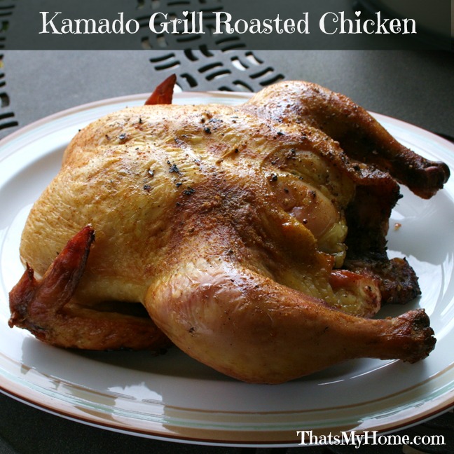 Kamado Grill Roasted Chicken from Recipes, Food and Cooking 