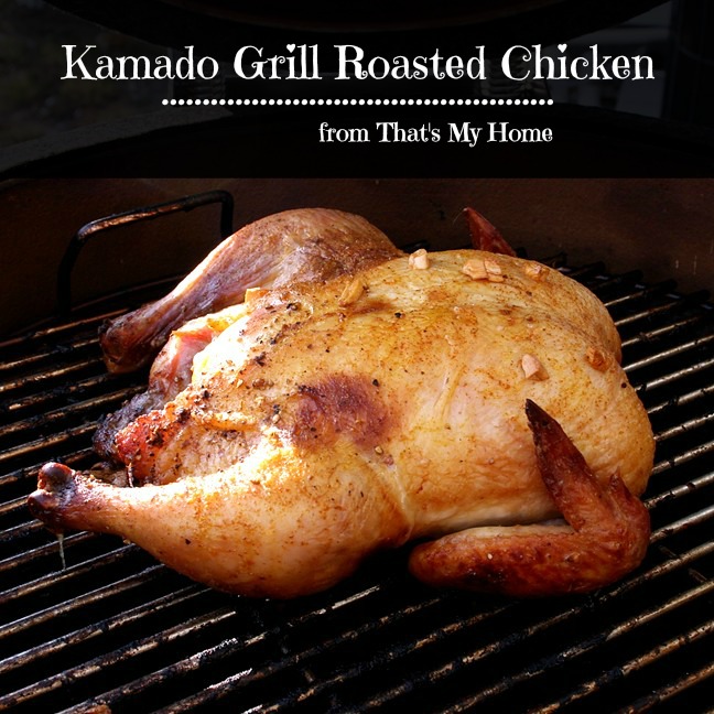 Kamado Grill Roasted Chicken from Recipes, Food and Cooking