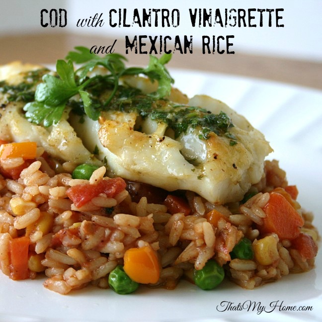 Cod with Cilantro Vinaigrette