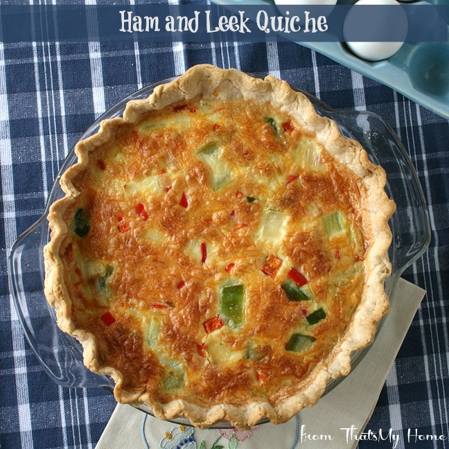 Ham and Leek Quiche from That's My Home