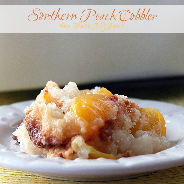 Peach Cobbler from That's My Home