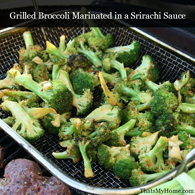 Grilled Broccoli Marinated with Srirachi Sauce from Recipes Food and Cooking