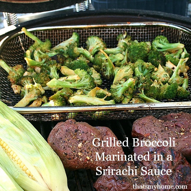 Grilled Broccoli Marinated with Srirachi Sauce from Recipes Food and Cooking