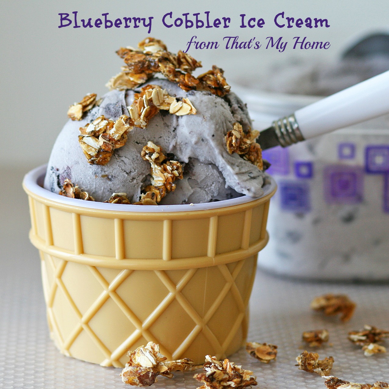 Blueberry Cobbler Ice Cream from Recipes Food and Cooking