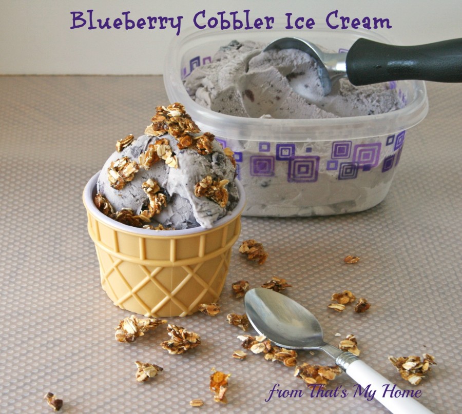 Blueberry Cobbler Ice Cream from Recipes Food and Cooking