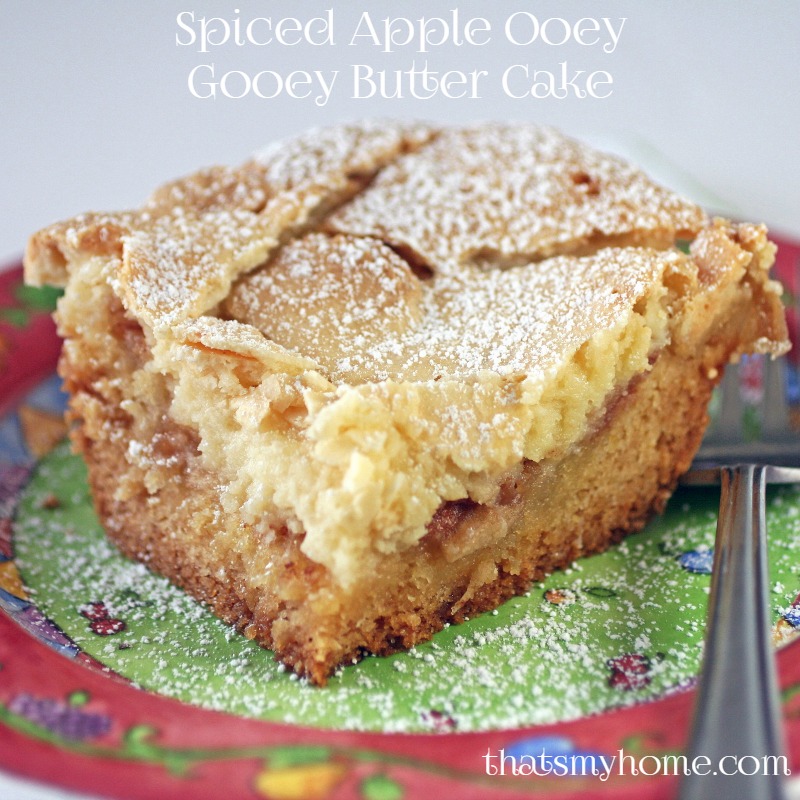 Spiced Apple Ooey Gooey Butter Cake