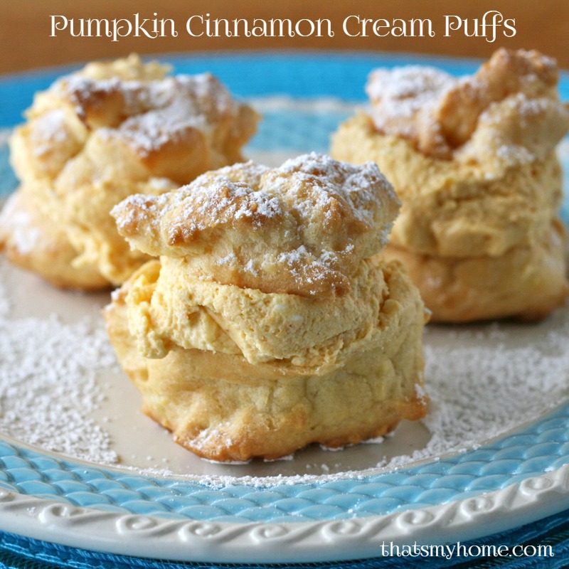 Pumpkin Cinnamon Cream Puffs