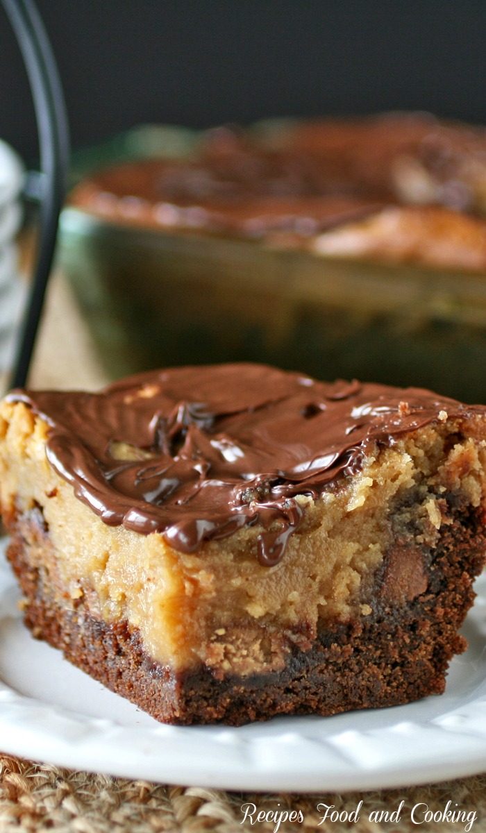 Chocolate Peanut Butter Ooey Gooey Butter Cake