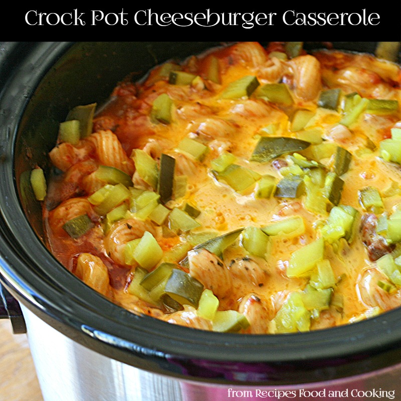 Crock Pot Cheeseburger Casserole