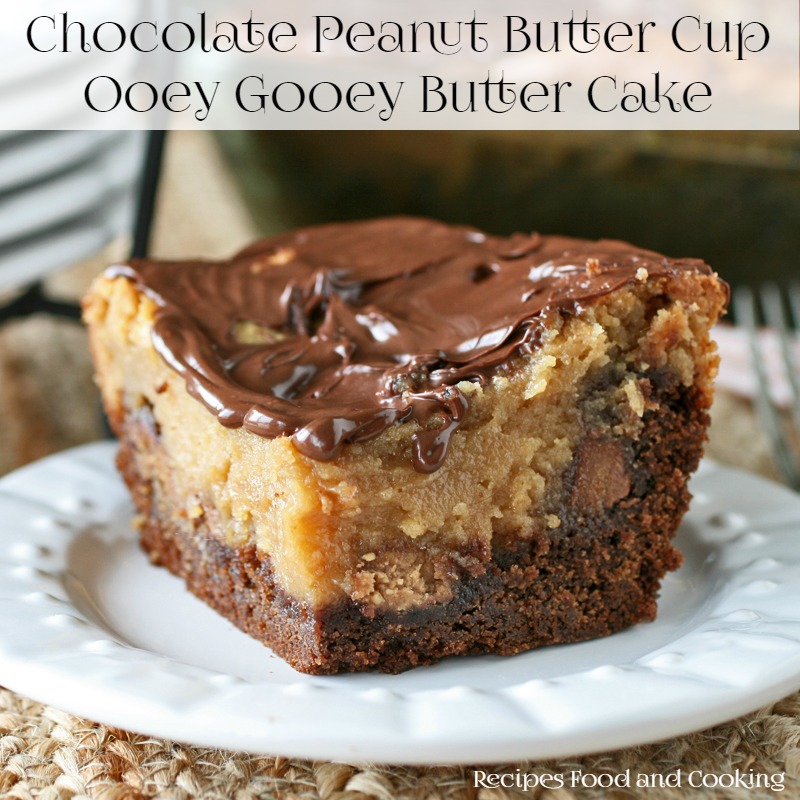 Chocolate Peanut Butter Ooey Gooey Butter Cake