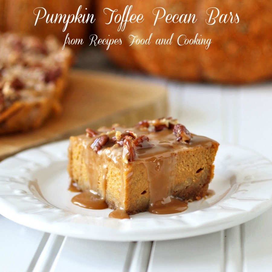 Pumpkin Toffee Pecan Bars - Recipes Food and Cooking