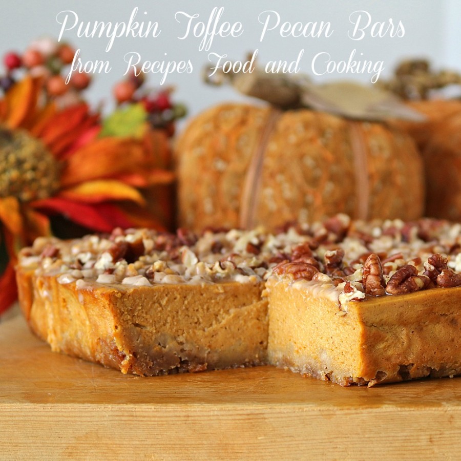 Pumpkin Toffee Pecan Bars