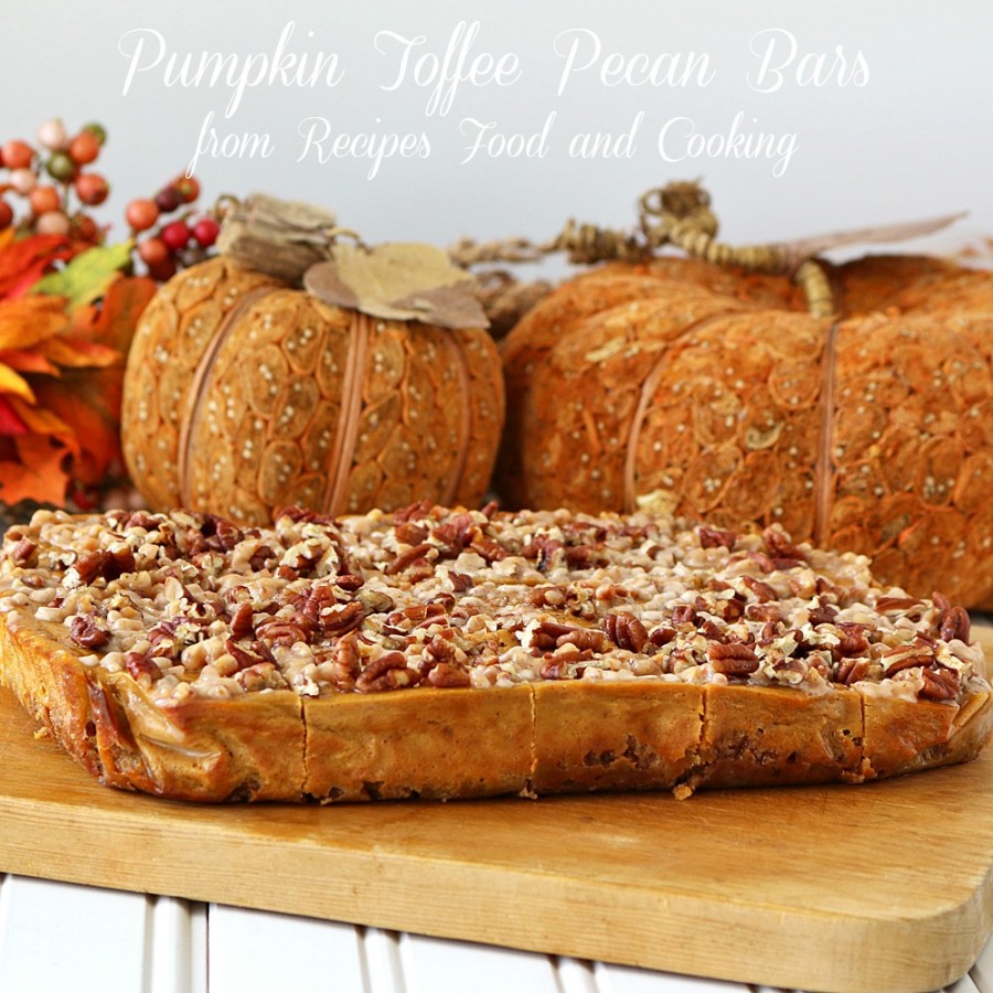 Pumpkin Toffee Pecan Bars