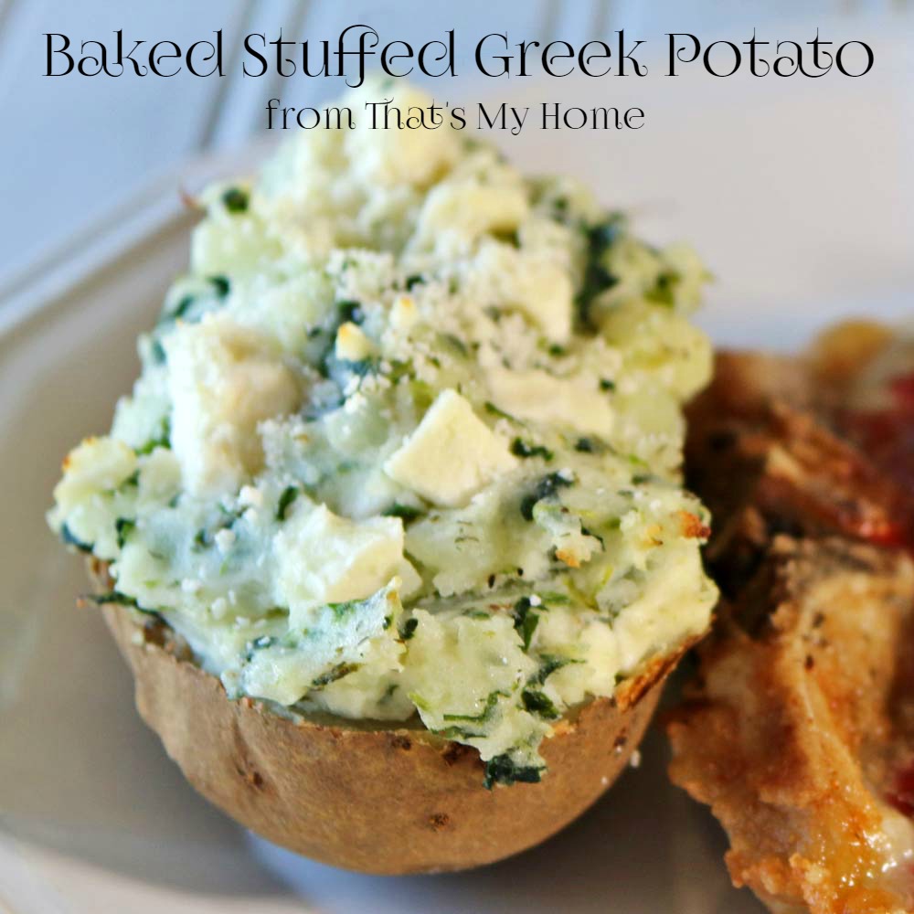 Baked Stuffed Greek Potatoes