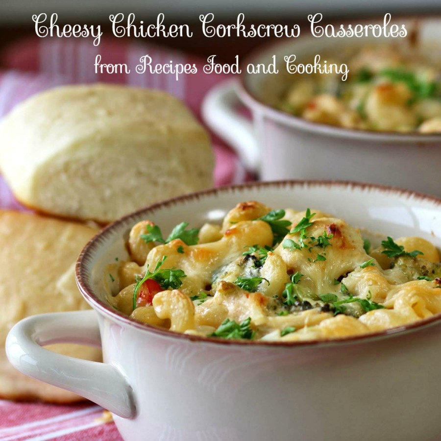 Cheesy Chicken Corkscrew Casserole