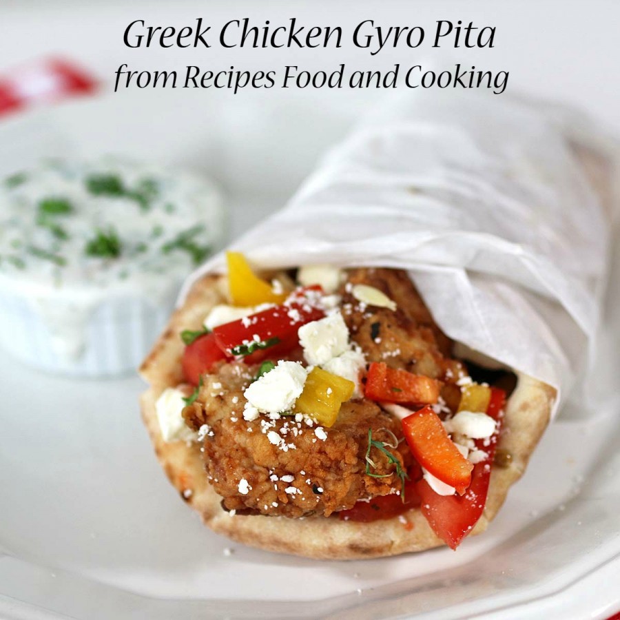 Greek Chicken Gyro Pita - Recipes Food and Cooking