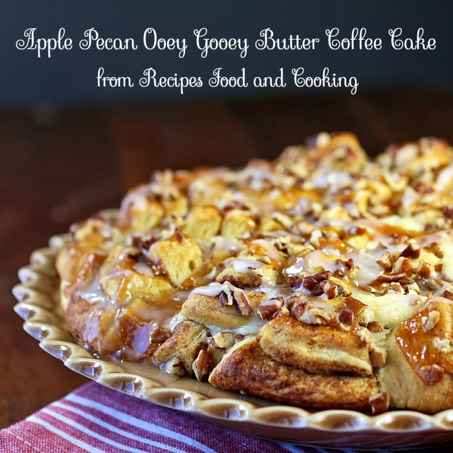 Apple Pecan Ooey Gooey Butter Coffee Cake