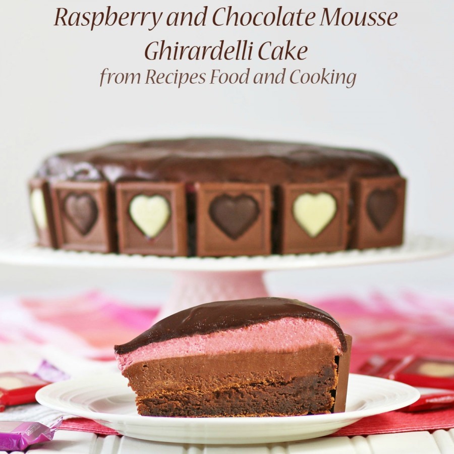 Raspberry and Chocolate Mousse Ghirardelli Cake