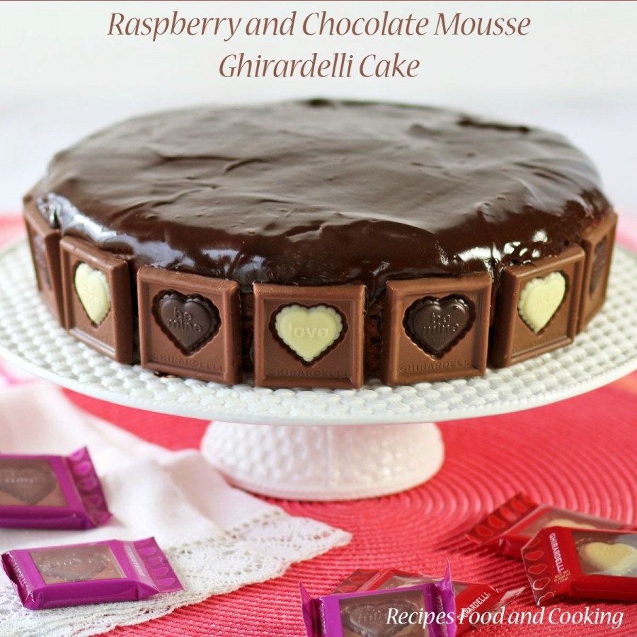 Raspberry and Chocolate Mousse Ghirardelli Cake