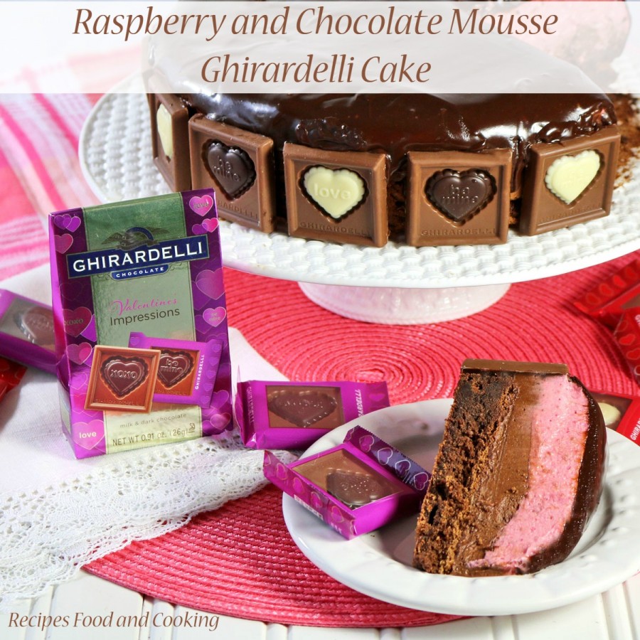 Raspberry and Chocolate Mousse Ghirardelli Cake