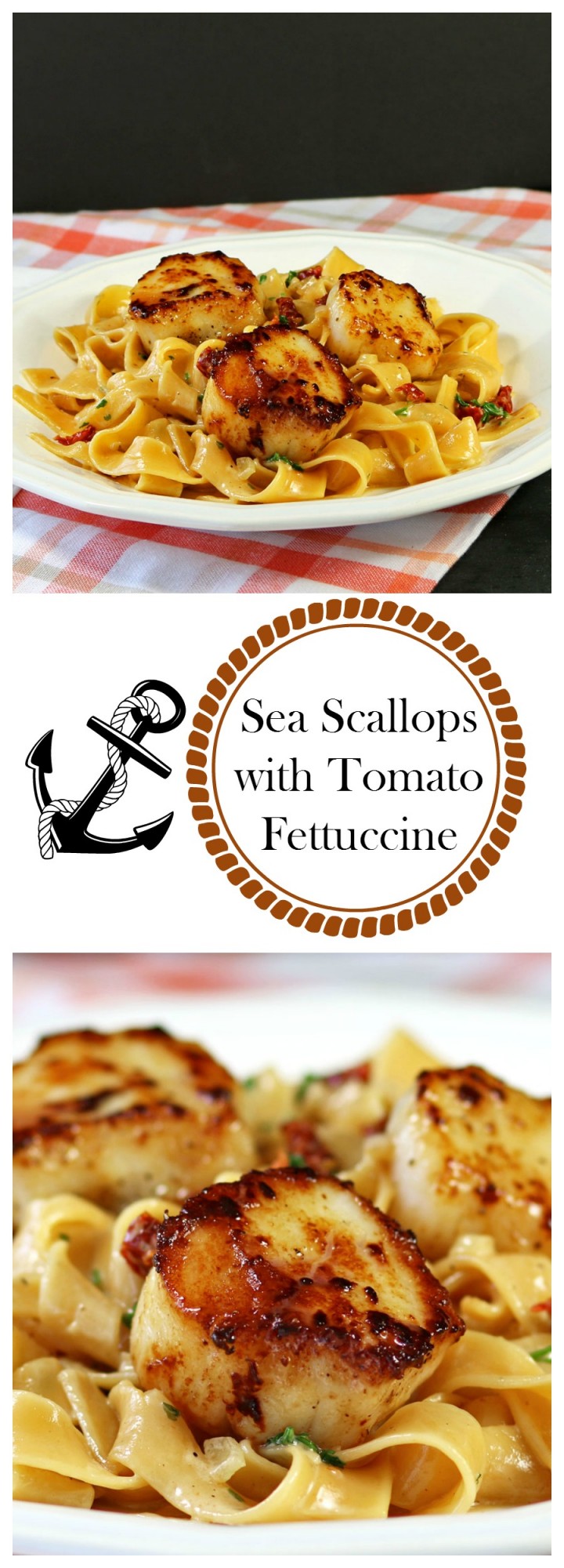 Sea Scallops with Tomato Fettuccine