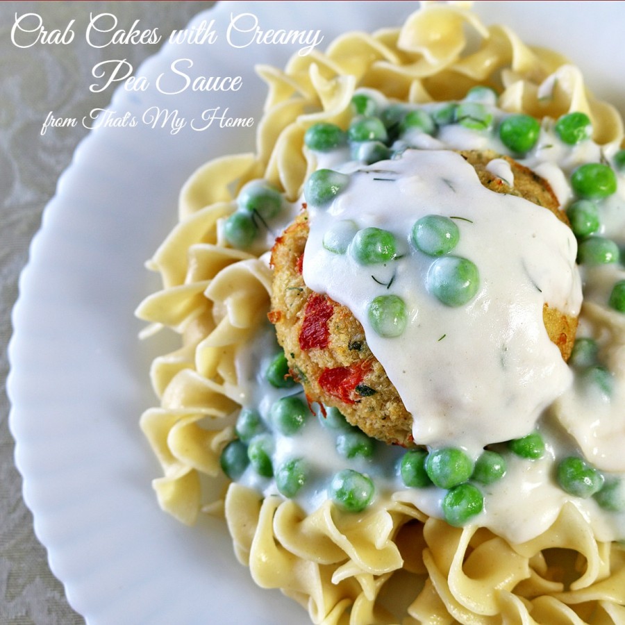 Crab Cakes with Pea Sauce