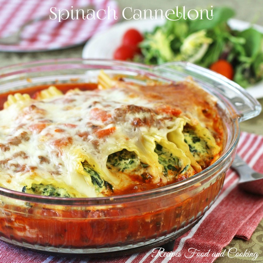 Spinach Cannelloni - Recipes Food and Cooking