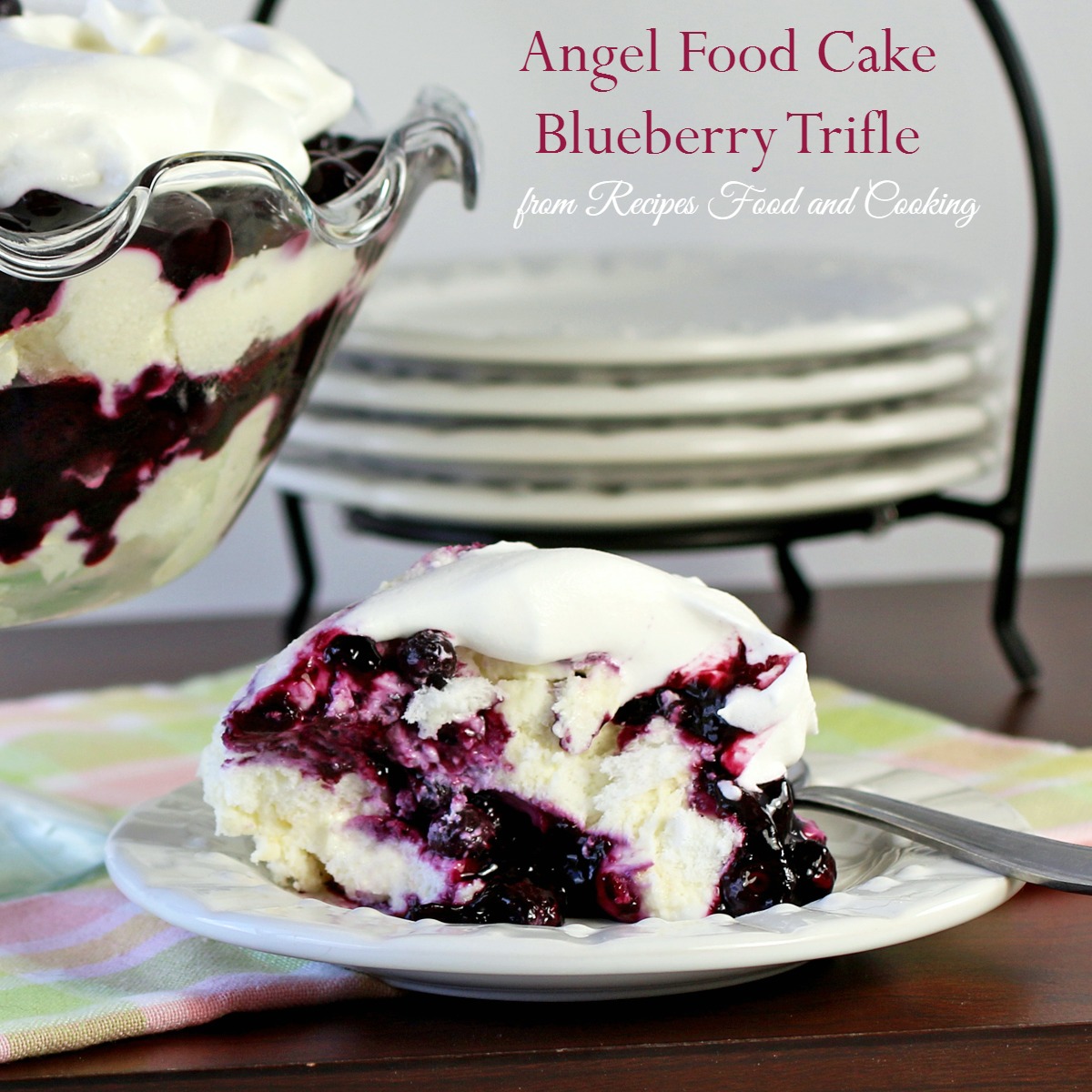 Angel Food Cake Blueberry Trifle - Recipes Food and Cooking