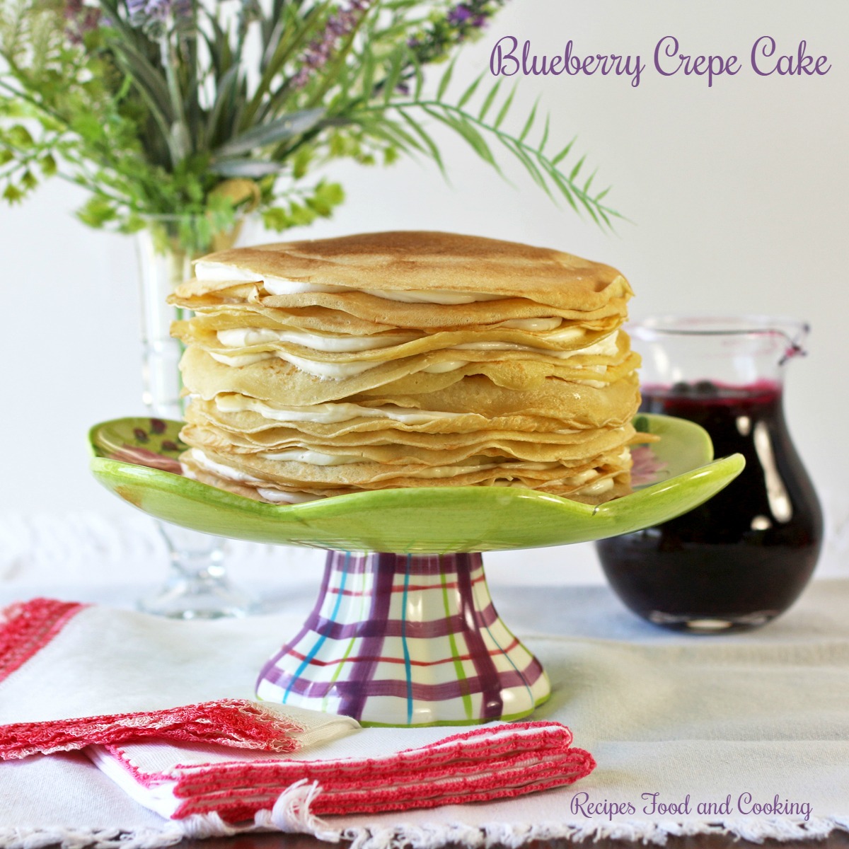 Blueberry Crepe Cake