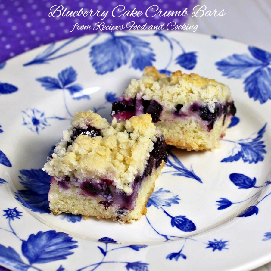 Blueberry Cake Crumb Bars