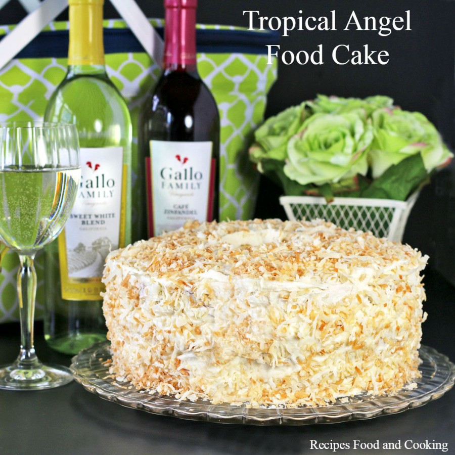 Tropical Angel Food Cake