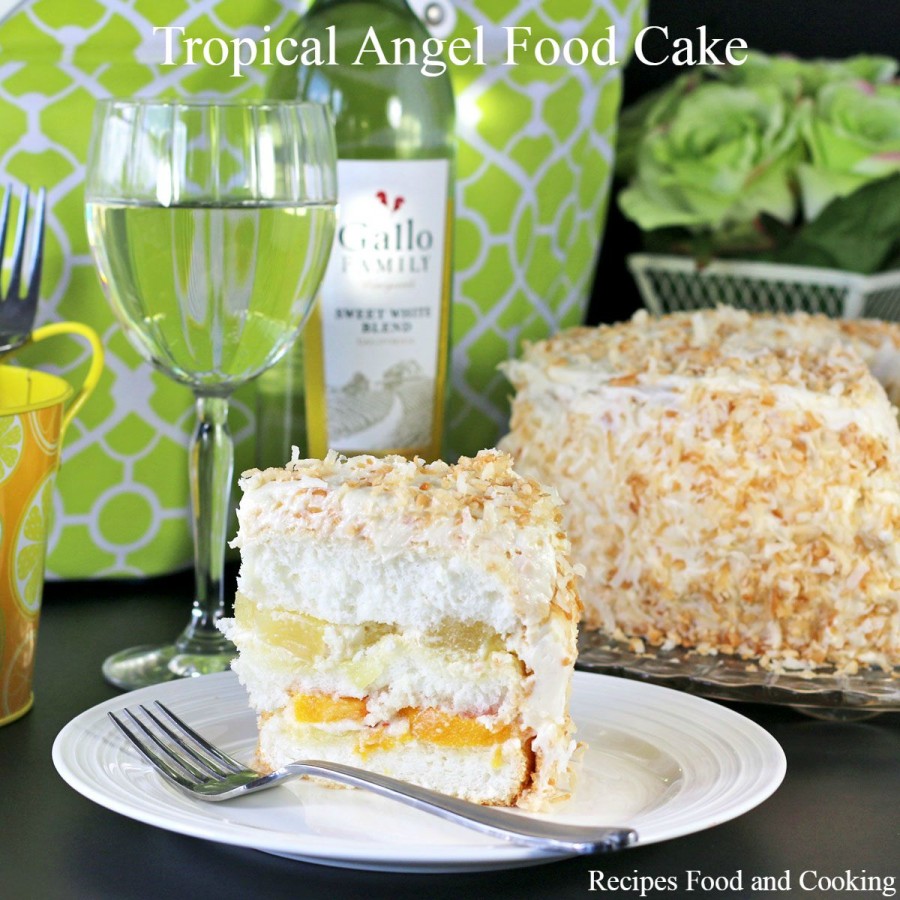 Tropical Angel Food Cake