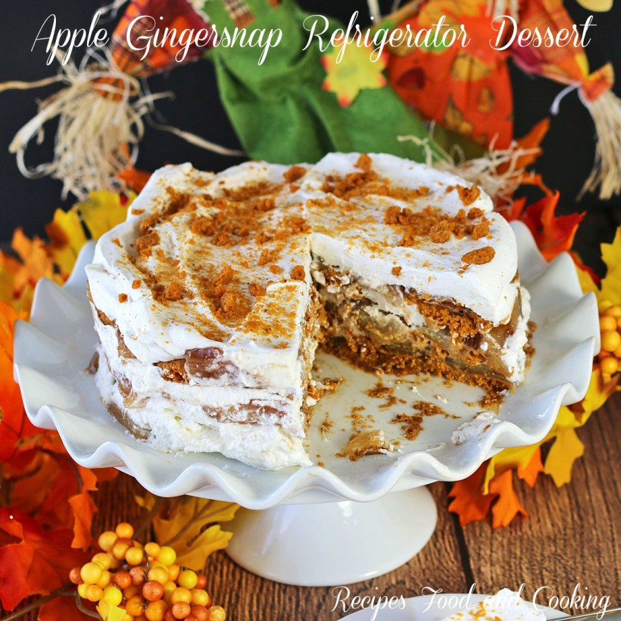 Apple Gingersnap Refrigerator Dessert